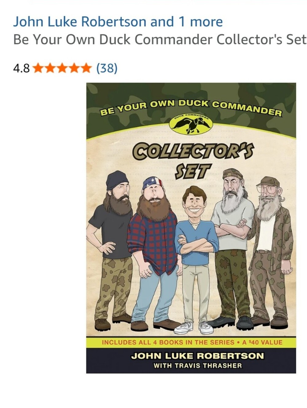 Duck Dynasty Be Your Own Duck Commander 4 Book Set  Green Camo Spines